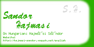 sandor hajmasi business card